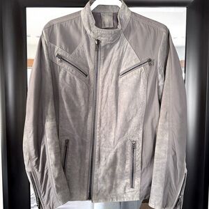 Elie Tahari men’s moto jacket (suede)